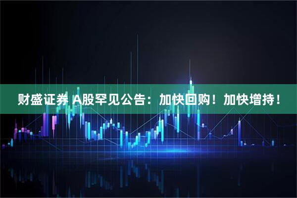 财盛证券 A股罕见公告：加快回购！加快增持！